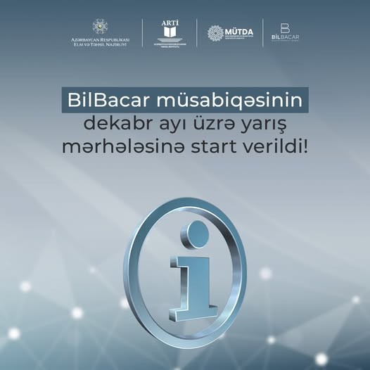 BilBacar müsabiqəsinin dekabr ayı üzrə yarış mərhələsinə start verildi!