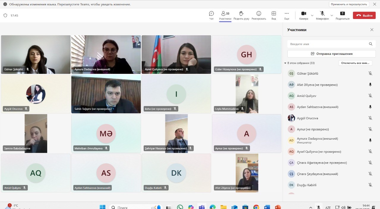 Təhsil müəssisələrinin rəhbərləri ilə onlayn görüşlər keçirilib.