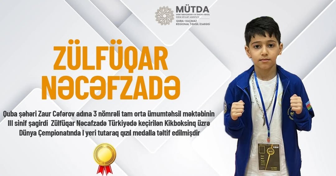 Dünya Çempionatında l yeri tutaraq qızıl medal qazandı