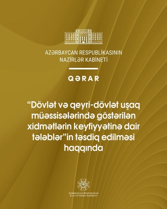 Azərbaycan Respublikası Nazirlər Kabinetinin Qərarı