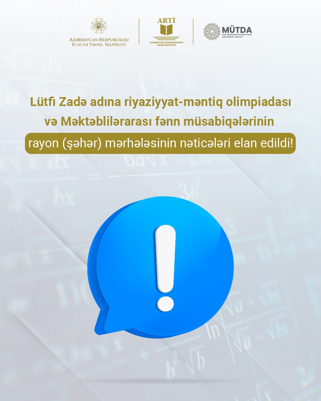 Nəticələr elan edildi