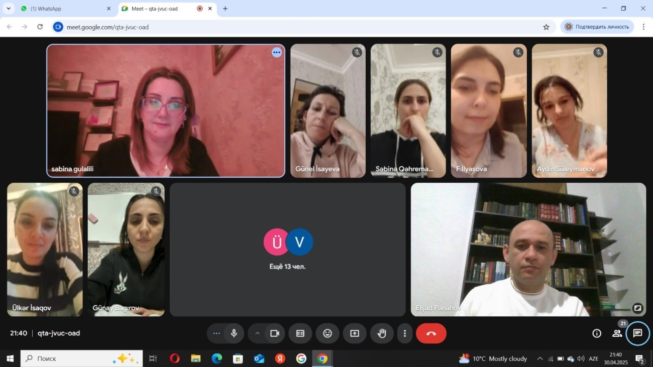 "Müasir müəllim: Nəzəriyyədən təcrübəyə" adlı təlim keçirildi