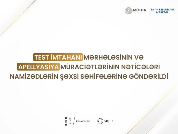 Müəllimlərin işə qəbulu üzrə müsabiqəsi üzrə məlumat
