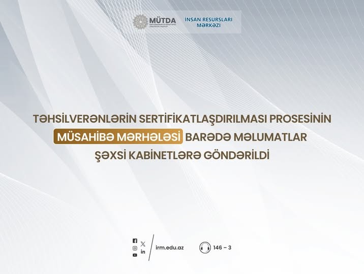 Şəxsi kabinetlərinə göndərildi