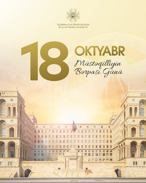 Azərbaycanın müstəqilliyi əbədi və sarsılmazdır!